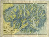 Image of Map of Banks Peninsula showing roads and physical features
