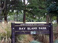 Sign at Ray Blank Park Sign at park
