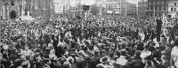 Victory celebration stirs Christchurch crowds.