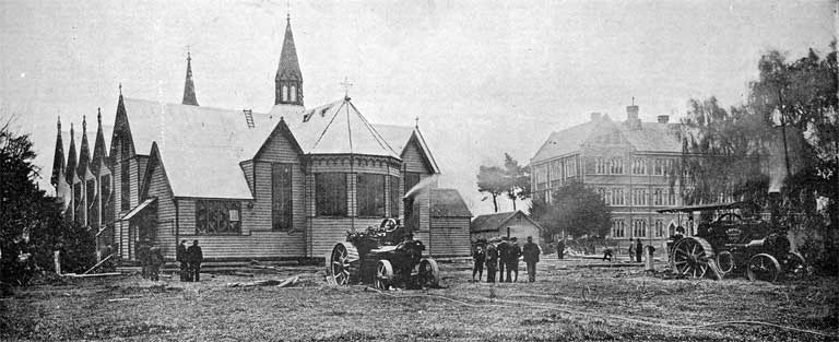 Removal of the Roman Catholic Pro-Cathedral, Christchurch Removal of the Roman Catholic Pro-Cathedral, Christchurch