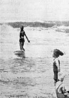 Riding the surf at New Brighton beach