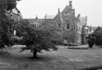 Canterbury Provincial Buildings, Christchurch, from the river bank, showing Bellamy's