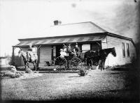 A full wagon (off to church?) : one of the Moderate brothers in the driver's seat, Bennetts district, Canterbury.