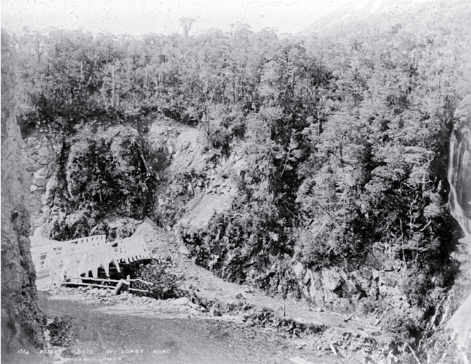 The bridge in the Bealey Gorge near Arthur's Pass on the West Coast road The bridge in the Bealey Gorge near Arthur's Pass on the West Coast road