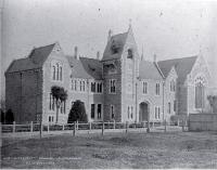 Canterbury College, Christchurch, showing clock tower and Great Hall