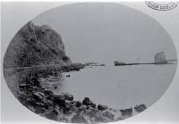 Ships anchored off Shag Rock and the Clifton Spur, past the Sumner Road, Christchurch