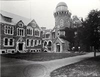 The Botany and Physics buildings and the Observatory of Canterbury College, University of New Zealand (now the Arts Centre)