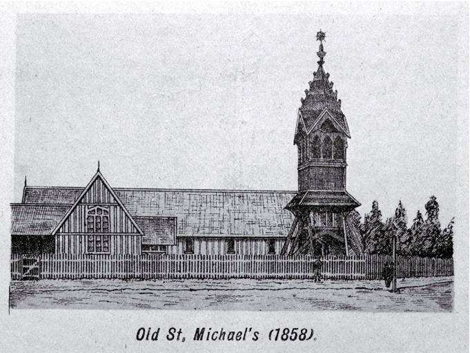 Old St. Michael's Church, corner of Oxford Terrace and Lichfield Street Old St. Michael's Church, corner of Oxford Terrace and Lichfield Street