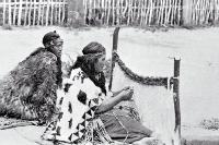As in ancient days : Maori weavers at work, Rotorua