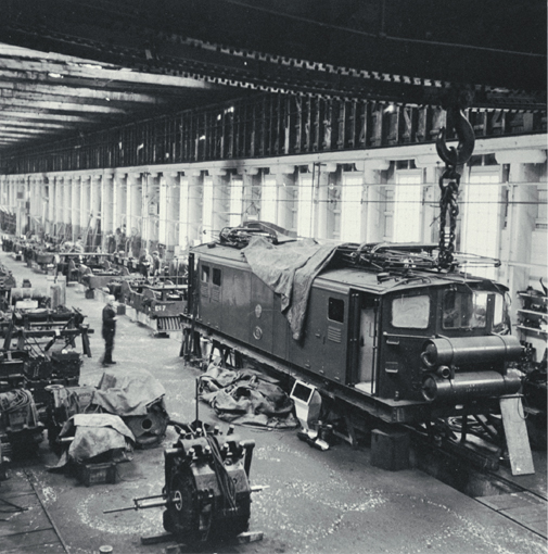 Christchurch to Lyttelton suburban Ec electric locomotive undergoing maintenance in the Addington Workshops Christchurch to Lyttelton suburban Ec electric locomotive undergoing maintenance in the Addington Workshops