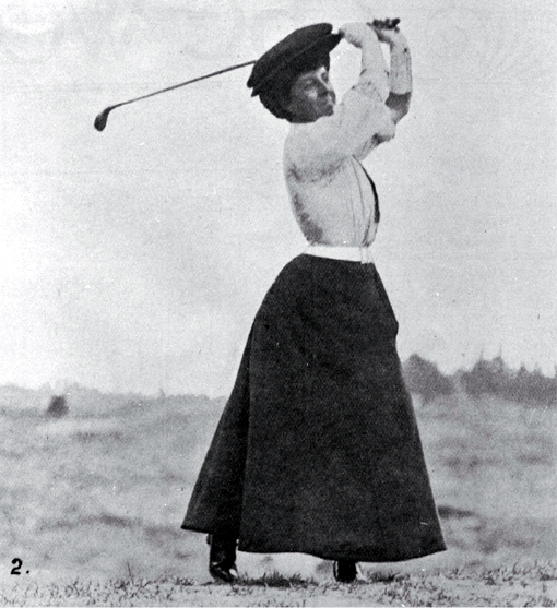 Miss Roberts in full swing on the Shirley Links in the Christchurch Golf Club's Easter Tournament Miss Roberts in full swing on the Shirley Links in the Christchurch Golf Club's Easter Tournament