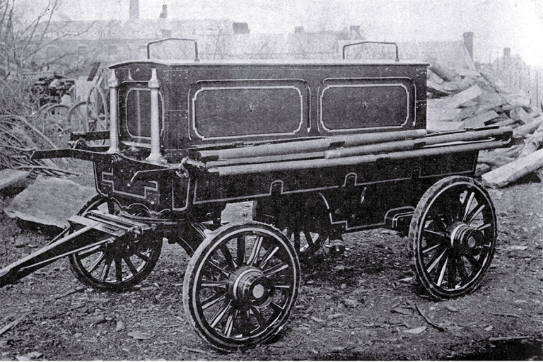 Manual fire engine manufactured by Peter M. Johnston, machinist, wheel-wright & general smith, 77 Montreal Street, Christchurch Manual fire engine manufactured by Peter M. Johnston, machinist, wheel-wright & general smith, 77 Montreal Street, Christchurch