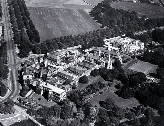 Aerial view of Christchurch Hospital, Riccarton Avenue, Christchurch Aerial view of Christchurch Hospital, Riccarton Avenue, Christchurch