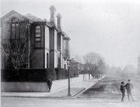 The Canterbury Club on the corner of Worcester Street and Cambridge Terrace : in background is Canterbury Museum