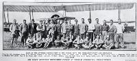 Some of the officers take part in a refresher course at Wigram Aerodrome, Christchurch, in front of an Avro 504K
