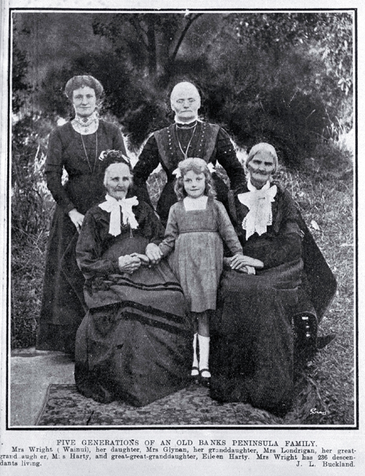 Five generations of an old Banks Peninsula family, the Wrights Five generations of an old Banks Peninsula family, the Wrights