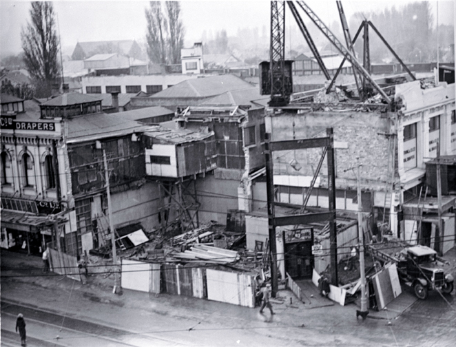 Reconstruction of T. Armstrong & Co. premises, corner of Colombo and Armagh Streets Reconstruction of T. Armstrong & Co. premises, corner of Colombo and Armagh Streets