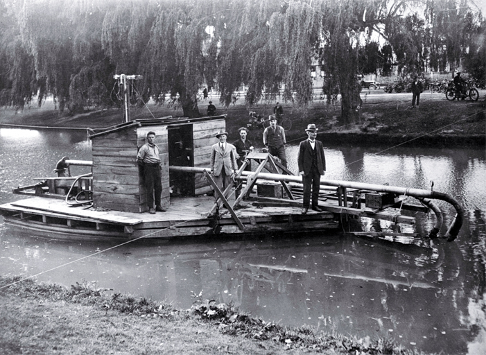 Richard Bedward Owen, pictured second from left on R.T. Stewart's river sweeper Richard Bedward Owen, pictured second from left on R.T. Stewart's river sweeper
