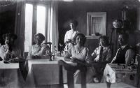 Uncle Tom's Cabin & Tearooms, North New Brighton, Christchurch : pictured are the proprietor and his wife and daughters who all worked in the store.