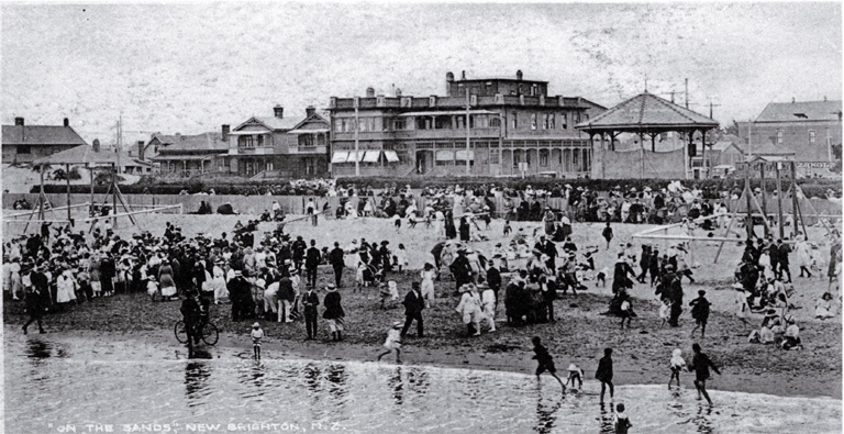 On the sands, New Brighton, Christchurch. On the sands, New Brighton, Christchurch.