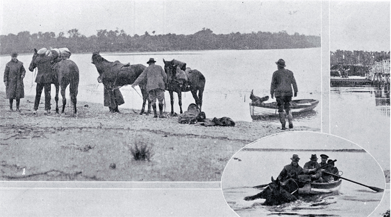 Preparing to cross the Waitoto River, South Westland, by ferry Preparing to cross the Waitoto River, South Westland, by ferry