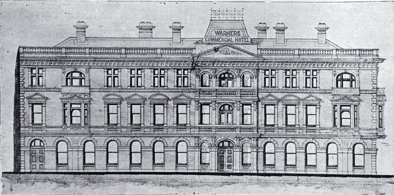 Elevation, Warner's Commercial Hotel, Cathedral Square Elevation, Warner's Commercial Hotel, Cathedral Square
