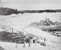 T. Ritchie and Newsham (his manager) on Cannon Rock, Kaingaroa