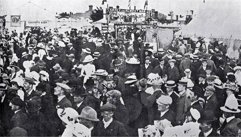 A view of the crowd attending the Canterbury Agricultural and Pastoral Association's Metropolitan Show, held at the Addington Showgrounds A view of the crowd attending the Canterbury Agricultural and Pastoral Association's Metropolitan Show, held at the Addington Showgrounds