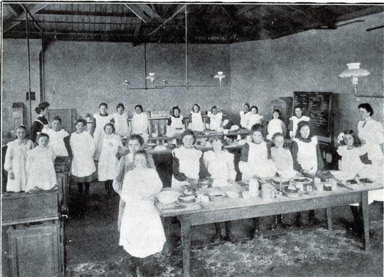Practice room, School of Domestic Instruction. Practice room, School of Domestic Instruction.