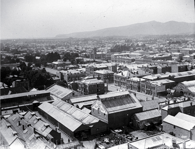 View of Christchurch from the Cathedral to the east View of Christchurch from the Cathedral to the east