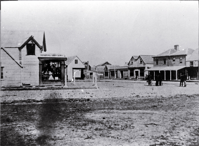 General grocers on the corner of Colombo and High Streets, Christchurch General grocers on the corner of Colombo and High Streets, Christchurch