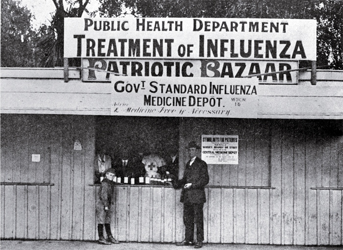 The medicine depot in Cathedral Square where the Government standard influenza medicine was supplied The medicine depot in Cathedral Square where the Government standard influenza medicine was supplied