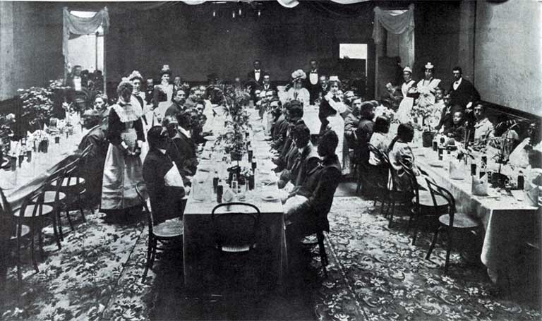 Sir John Gorst banquets the Maoris. Sir John Gorst banquets the Maoris.