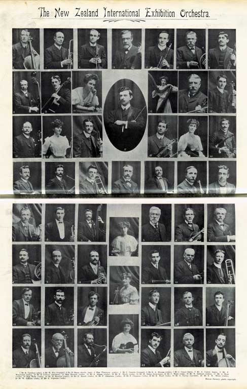 The New Zealand International Exhibition Orchestra. The New Zealand International Exhibition Orchestra.