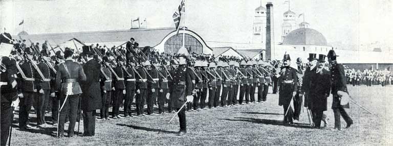 His Excellency inspecting the troops His Excellency inspecting the troops