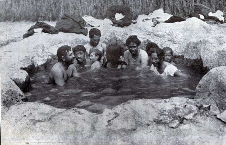 Maoris in the hot bath at model Rotorua Maoris in the hot bath at model Rotorua