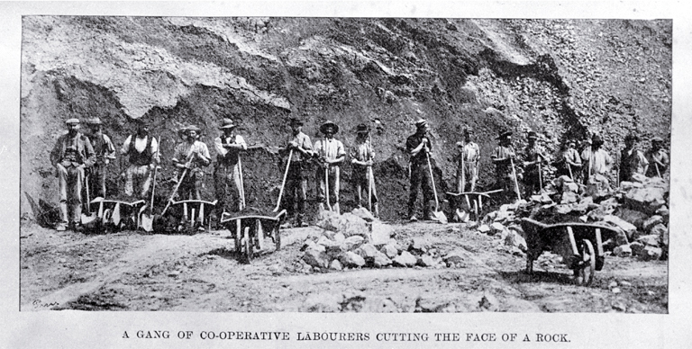 A gang of co-operative labourers A gang of co-operative labourers