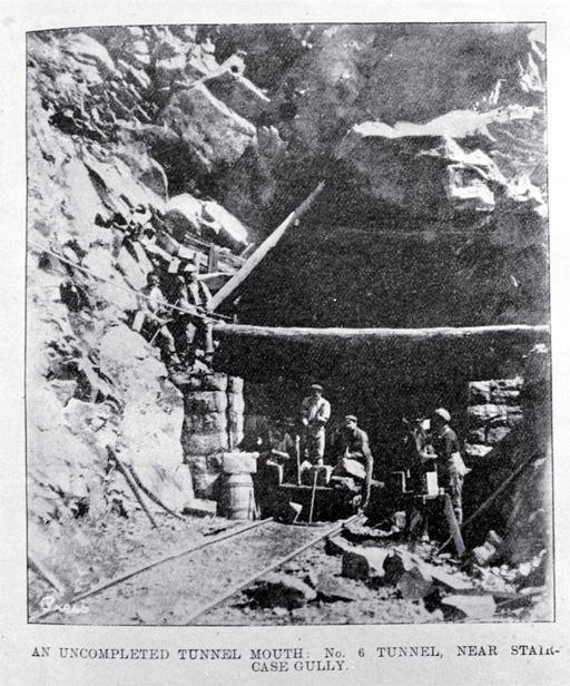 An uncompleted tunnel mouth near Staircase Gully An uncompleted tunnel mouth near Staircase Gully