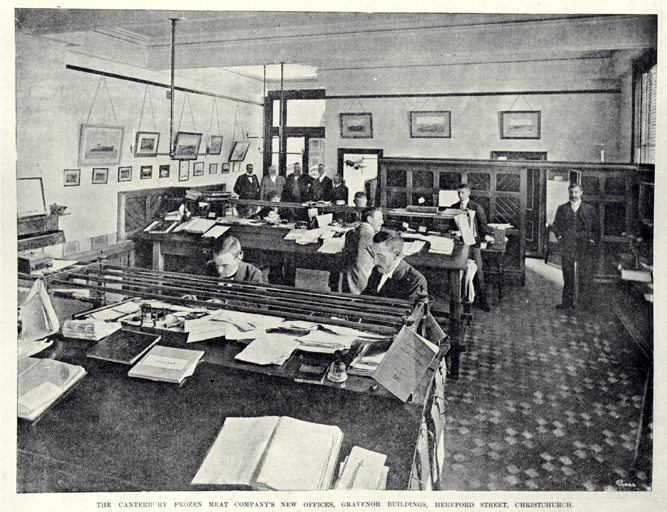 Interior of the Gravenor Building, corner of Manchester and Hereford Streets Interior of the Gravenor Building, corner of Manchester and Hereford Streets