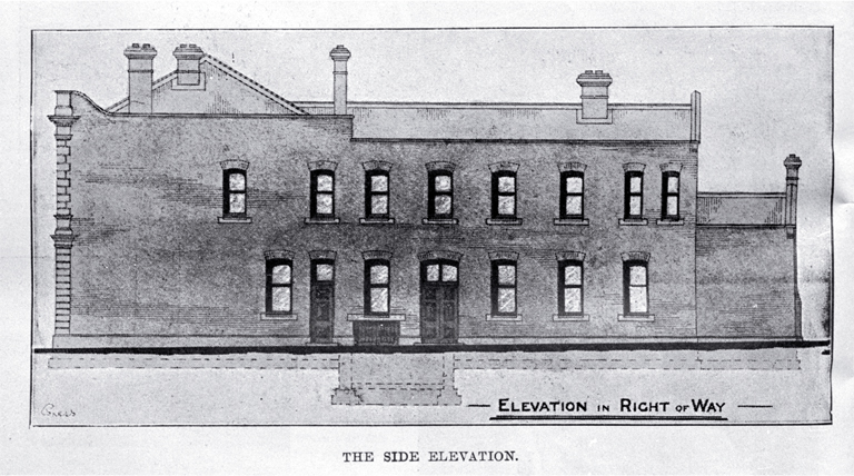 The side elevation of Tattersall's Hotel, Cashel Street, Christchurch The side elevation of Tattersall's Hotel, Cashel Street, Christchurch