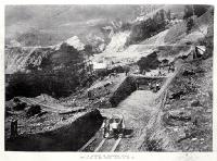 A cutting in Staircase Gully, on the railway line between Canterbury and the West Coast, 1901