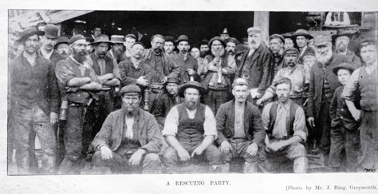 A rescuing party, Brunner mining disaster A rescuing party, Brunner mining disaster