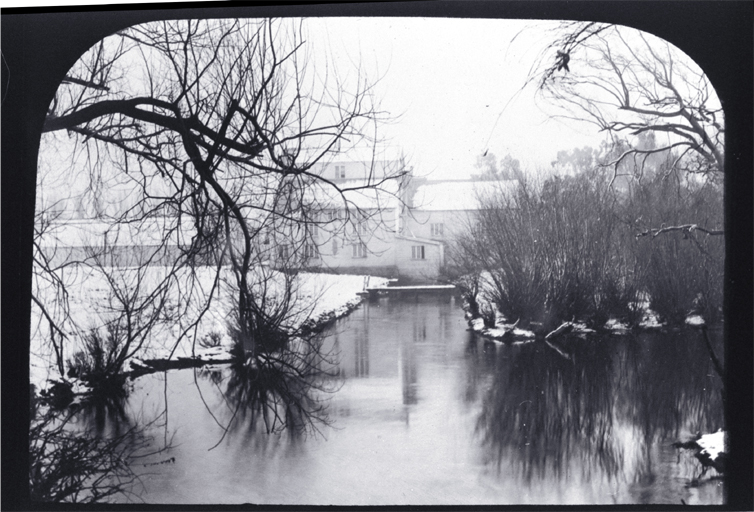 Riccarton Mill in a snowy July 1895 Riccarton Mill in a snowy July 1895