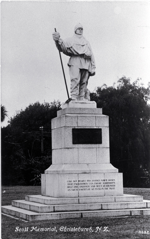Robert Falcon Scott memorial, Scott Reserve, corner of Worcester Boulevard and Oxford Terrace, Christchurch Robert Falcon Scott memorial, Scott Reserve, corner of Worcester Boulevard and Oxford Terrace, Christchurch