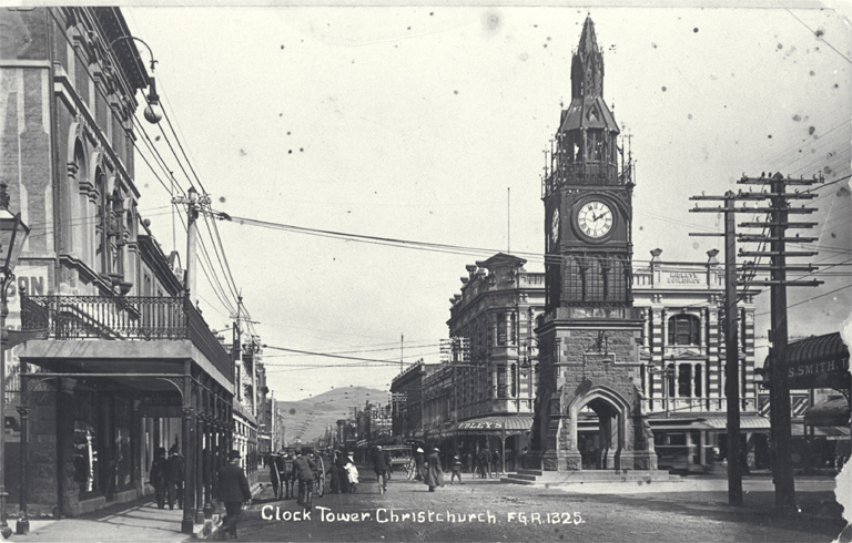 Clock tower, High Street, Christchurch Clock tower, High Street, Christchurch