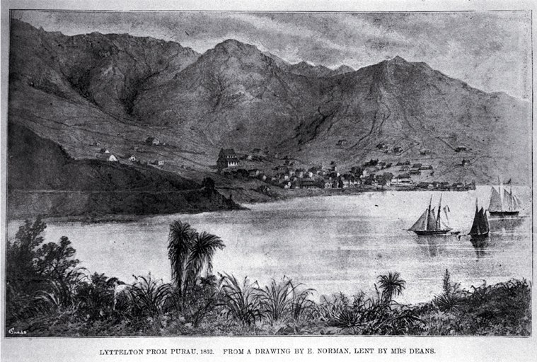 Lyttelton from Purau, 1852 Lyttelton from Purau, 1852