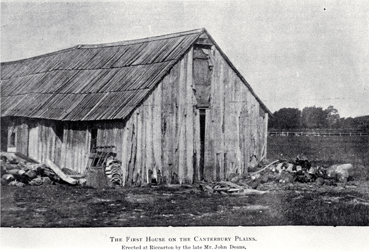 The first house on the Canterbury Plains, Riccarton The first house on the Canterbury Plains, Riccarton