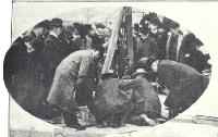 Laying the foundation stone of the Christchurch Municipal Tepid Baths by the Mayor, George Payling - 1907