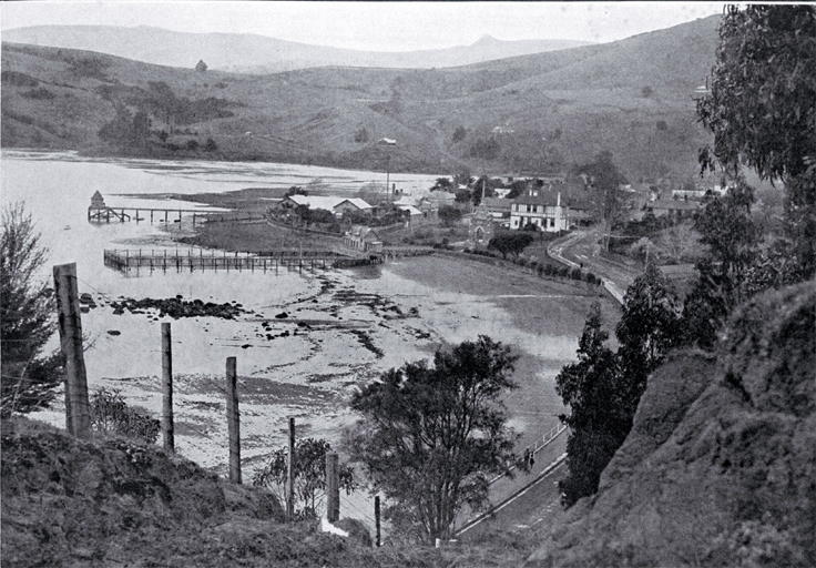 A view of the north end of Akaroa from Stanley Park A view of the north end of Akaroa from Stanley Park