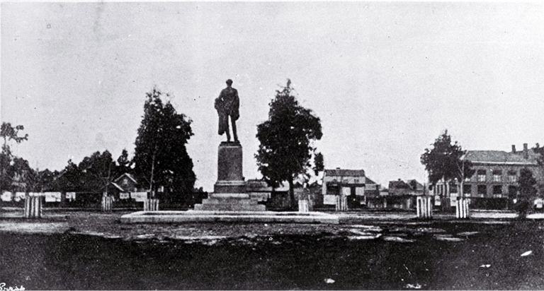 The Godley statue, Cathedral Square, Christchurch The Godley statue, Cathedral Square, Christchurch